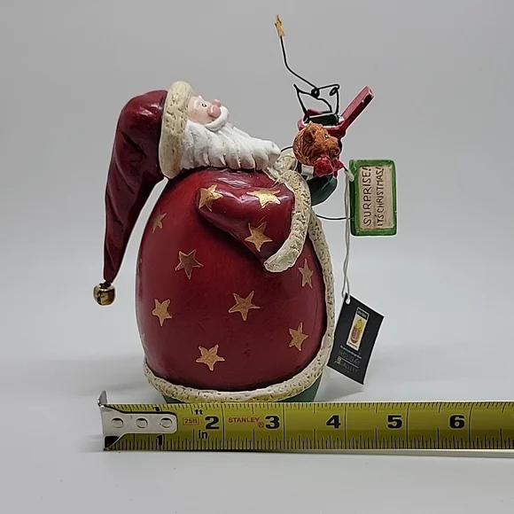 New Christmas Santa Folk Art Figurine - Picture 9 of 13